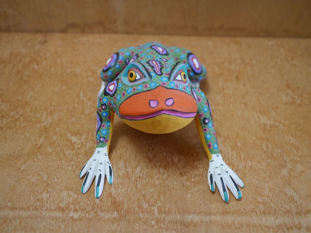 OAXACAN WOOD CARVING オアハカンウッドカービング　カエル大