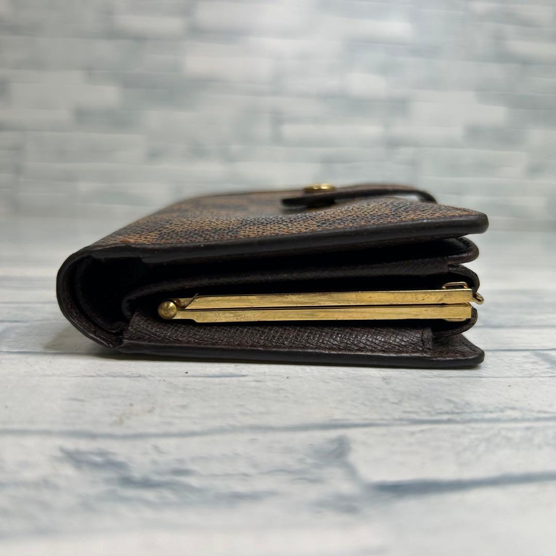 極美品　60 ルイヴィトン 二つ折り財布　がま口　ダミエ　ur8