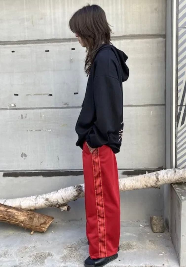 完売品‼️赤 ストライプ ワイドパンツ Lehトラックパンツ GEZAN