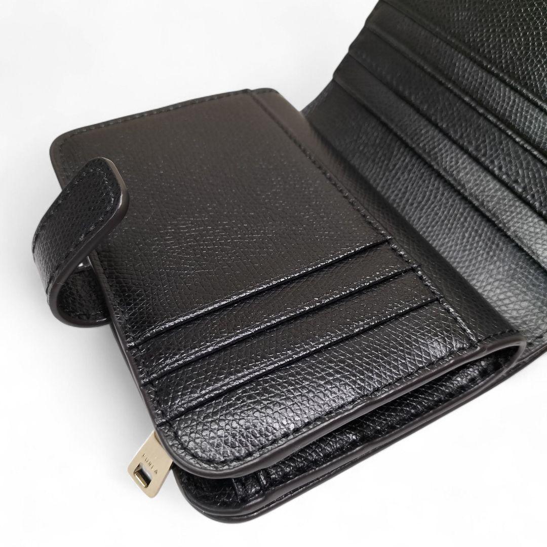 ✨美品✨ FURLA CameliaS 二つ折り財布 ブラック レザー 正規品