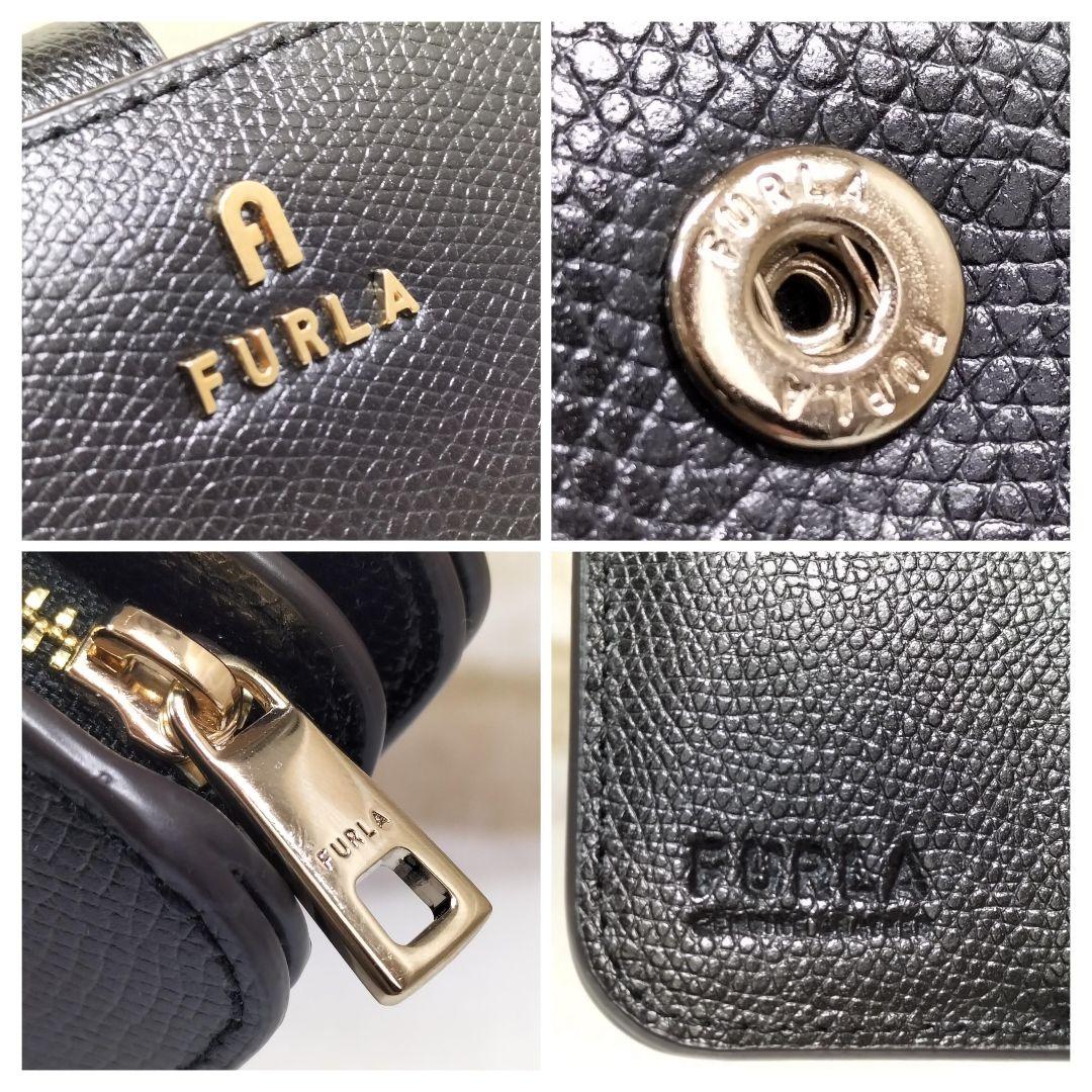 ✨美品✨ FURLA CameliaS 二つ折り財布 ブラック レザー 正規品