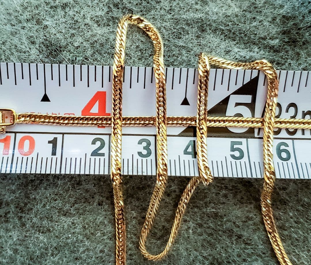 【18金12面トリプル 約7,0g❗】喜平ネックレス46cm✴極美品✴証明書付