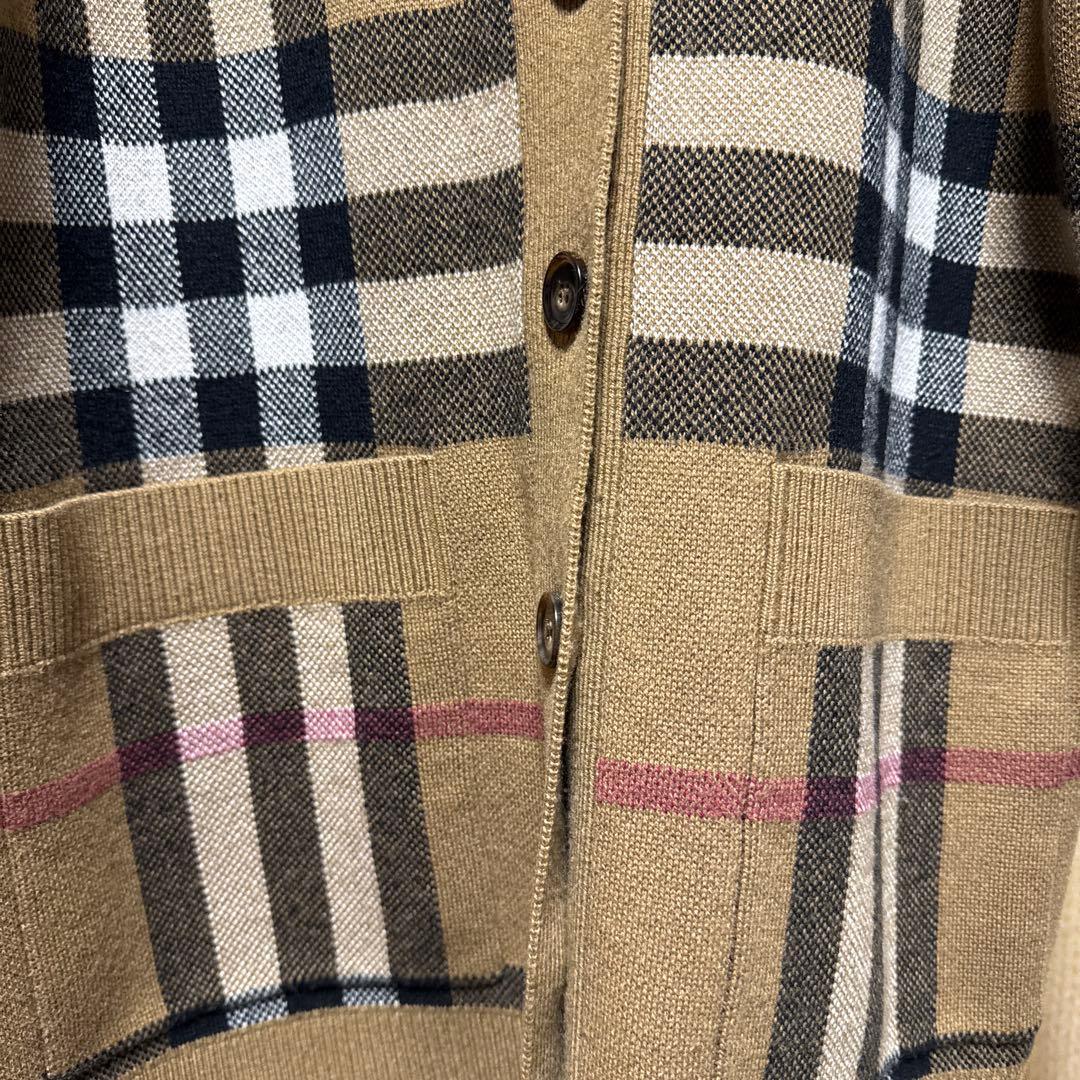 Burberry チェック　カーディガン　ブラウン