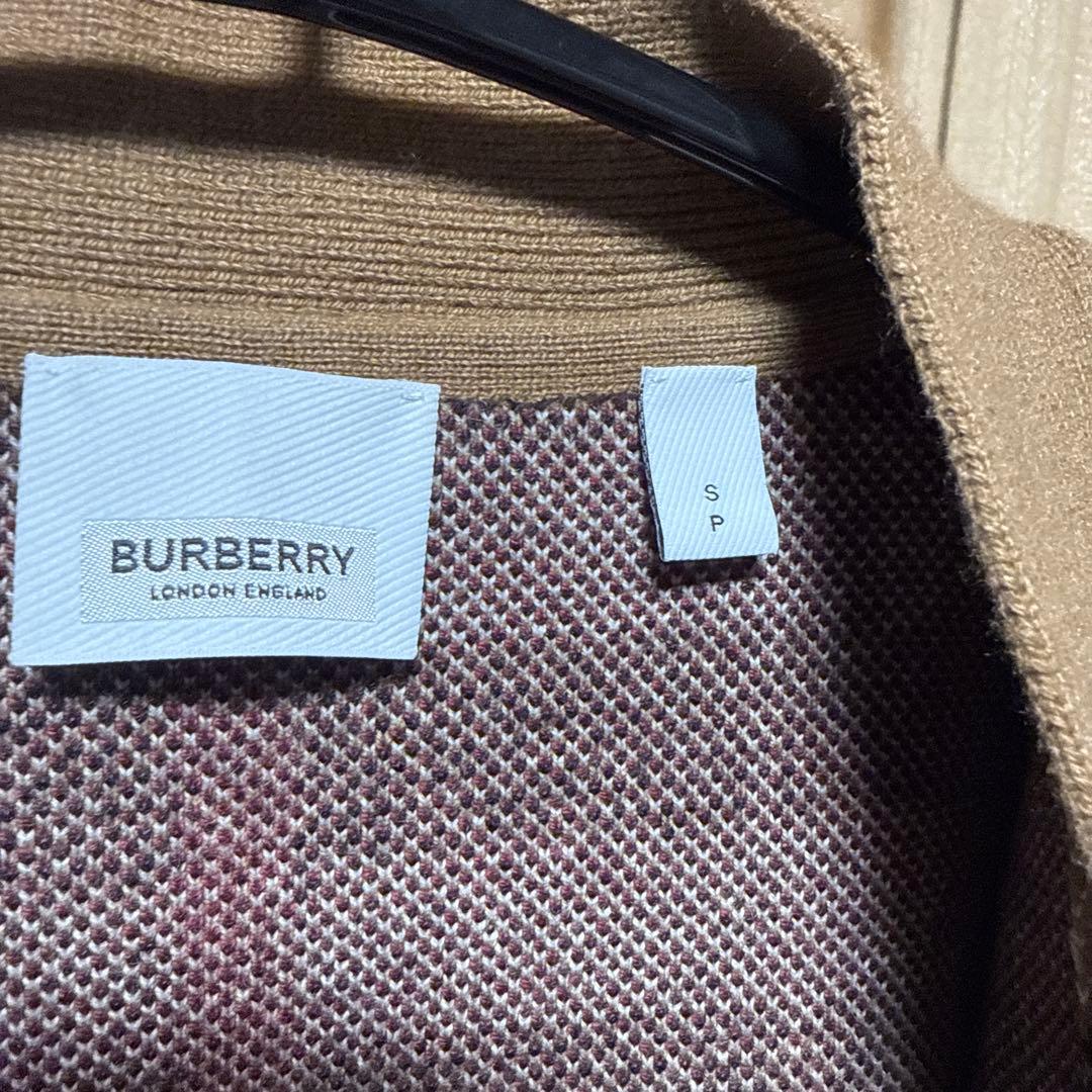 Burberry チェック　カーディガン　ブラウン