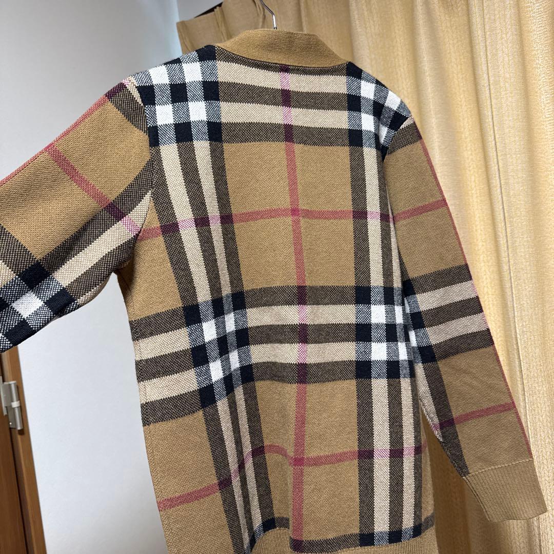 Burberry チェック　カーディガン　ブラウン