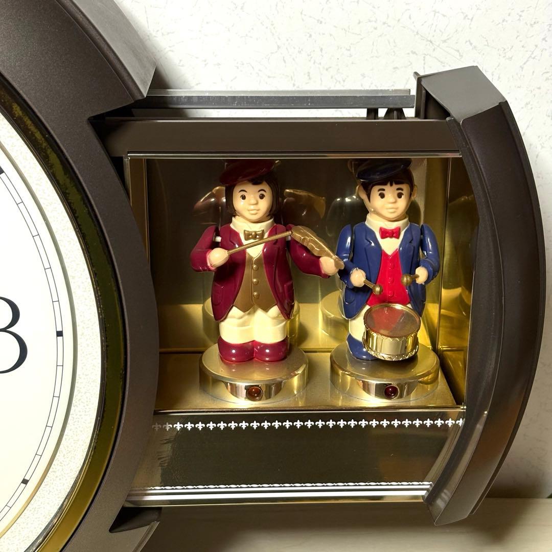 【訳アリ品】リズム時計 スモールワールド 音楽隊 4MH638 からくり時計