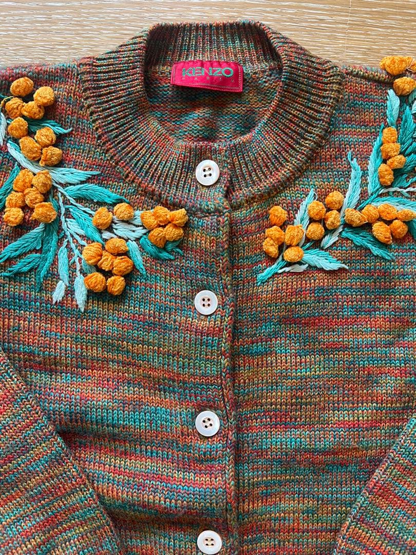 KENZO 刺繍ニットカーディガン