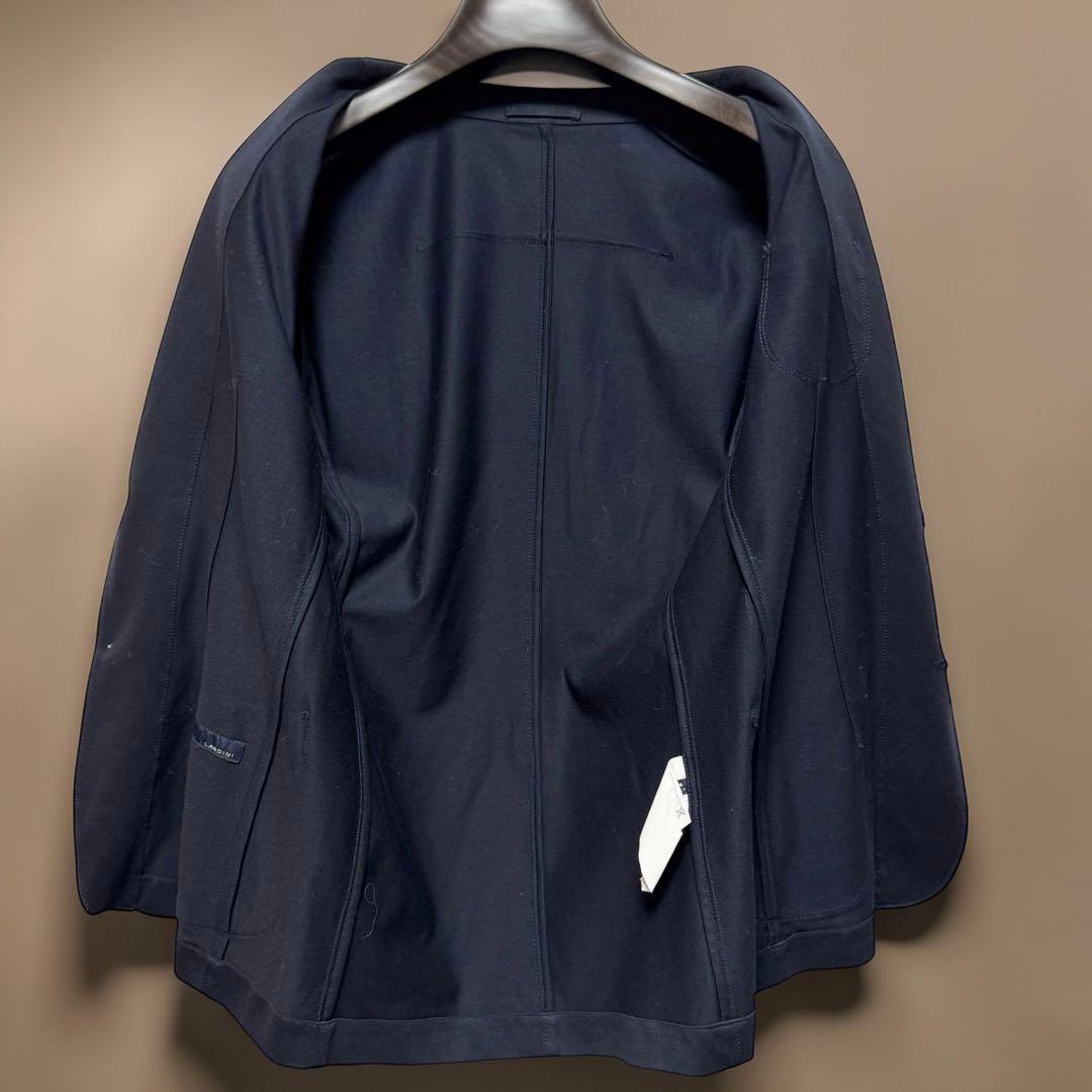 LARDINI ニット テーラードジャケット 48 ネイビー ラルディーニ