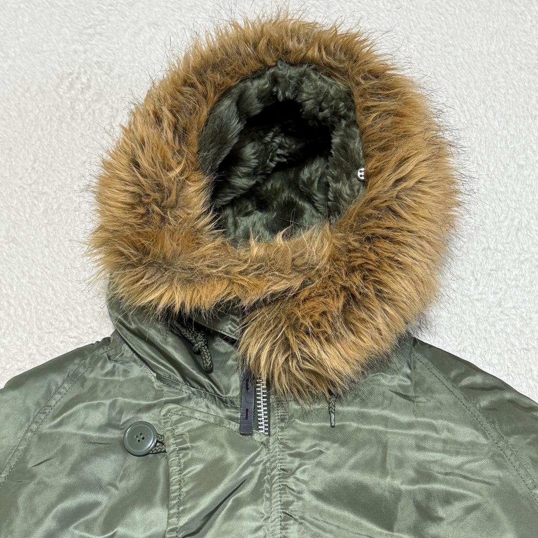 ALPHA N-3B フライトジャケット XL カーキ 美品 防寒
