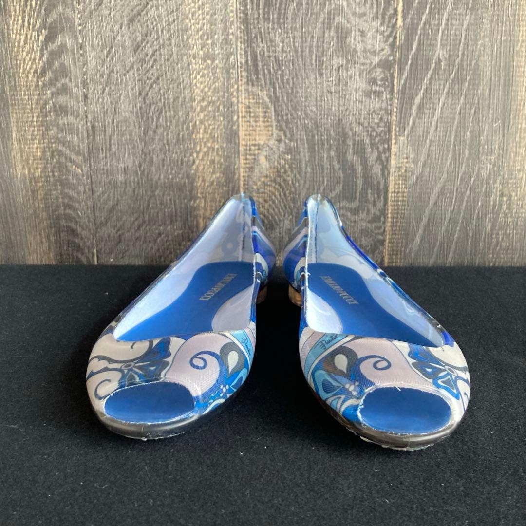 EMILIO PUCCI 美品 レインシューズ フラットシューズ ブルー系