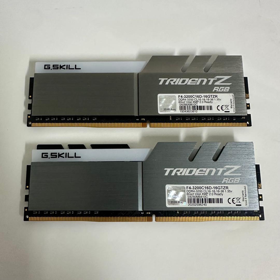 メモリー G.SKILL TRIDENT Z RGB 16GB 3200mhz