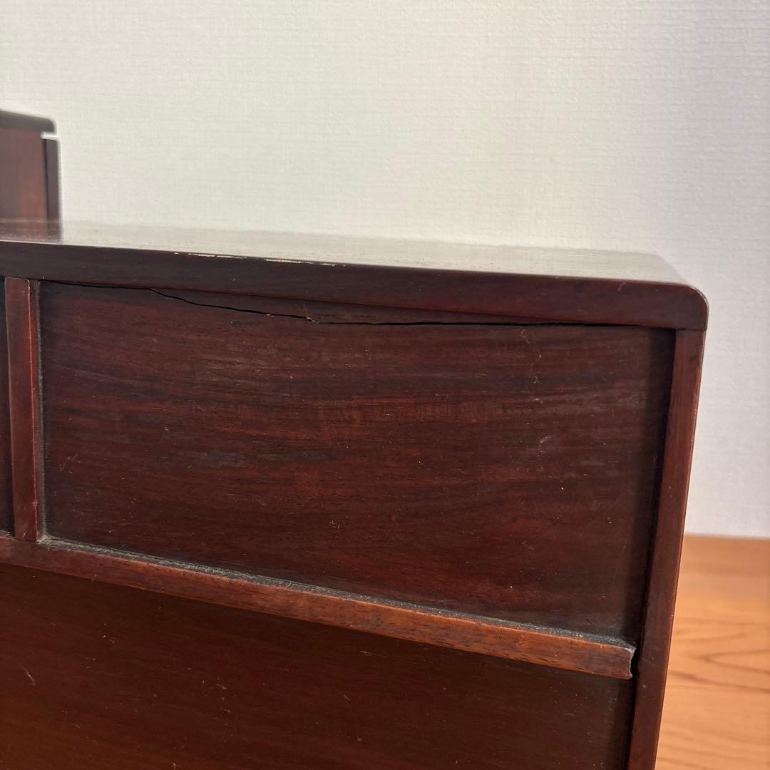 和風　引き出し収納　木製チェスト　茶棚　彫刻飾り棚　レトロ