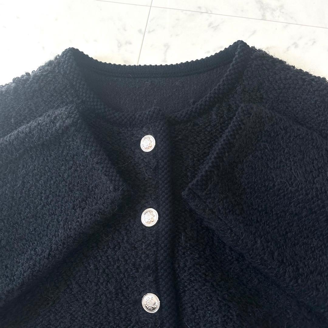 美品＊シーナリー ツイードニットジャケット 金ボタン 近年モデル 24AW
