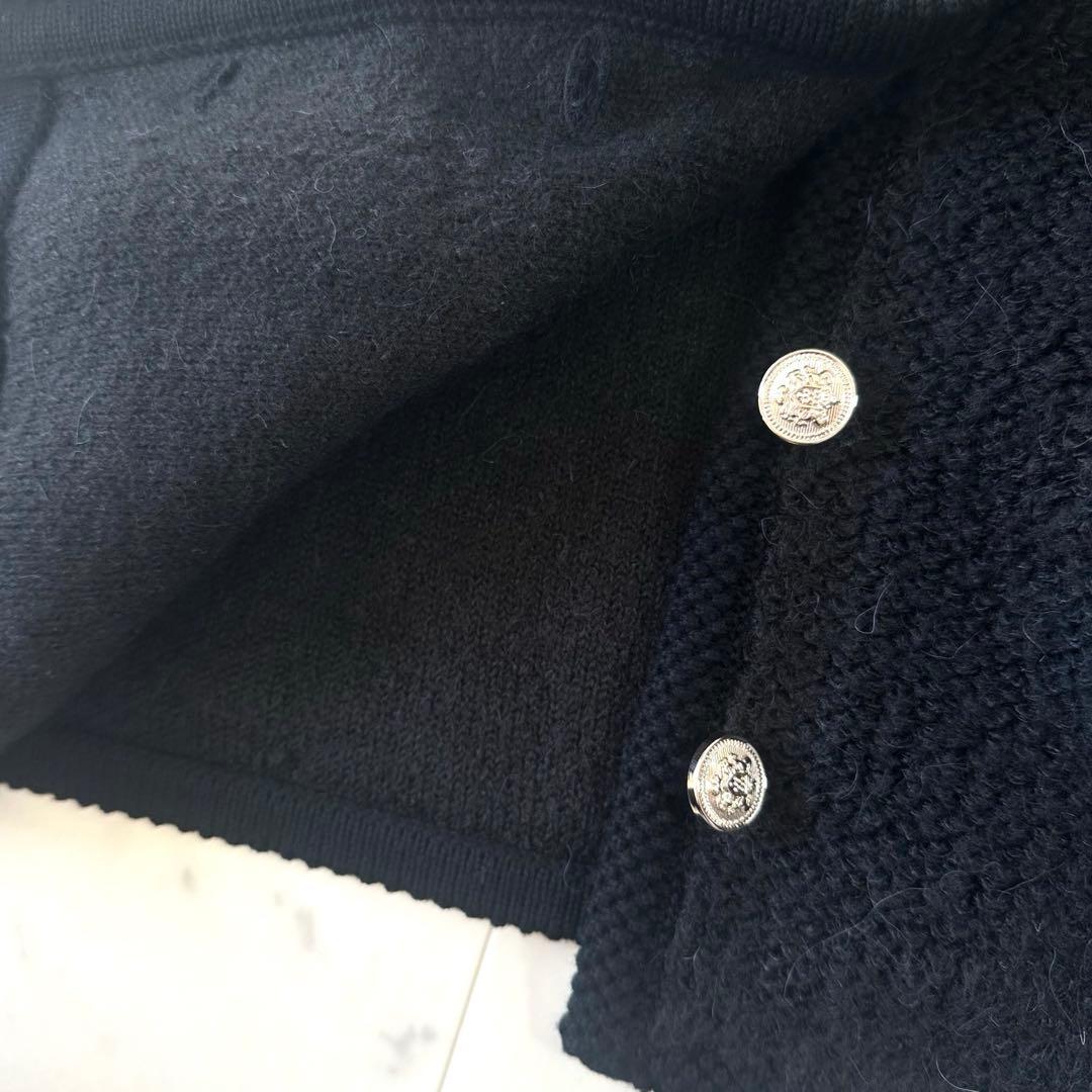美品＊シーナリー ツイードニットジャケット 金ボタン 近年モデル 24AW