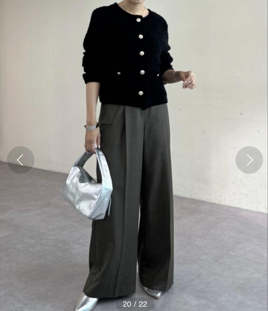 美品＊シーナリー ツイードニットジャケット 金ボタン 近年モデル 24AW