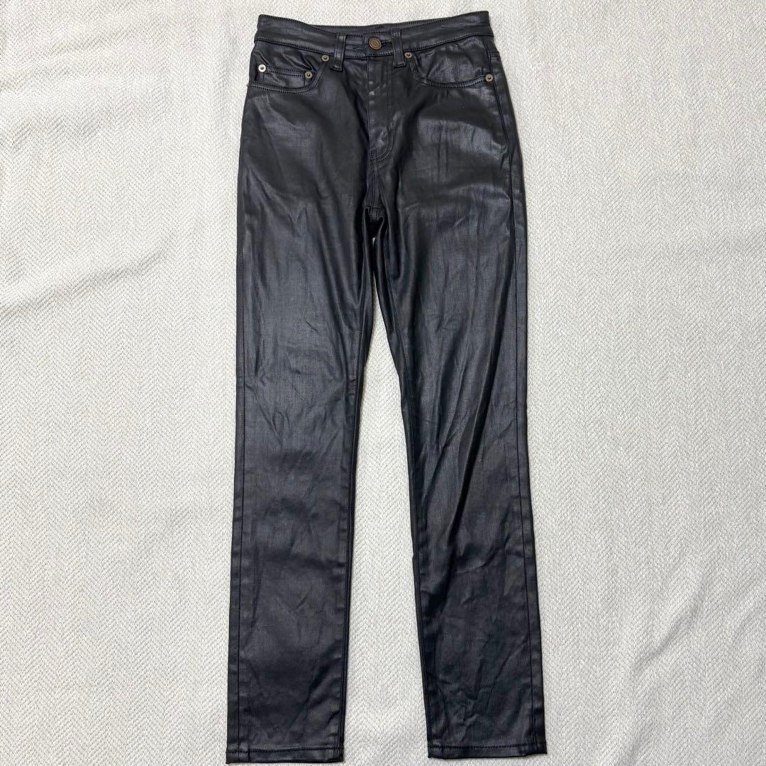 美品 SAINT LAURENT サンローラン ブラック スキニー デニム 25
