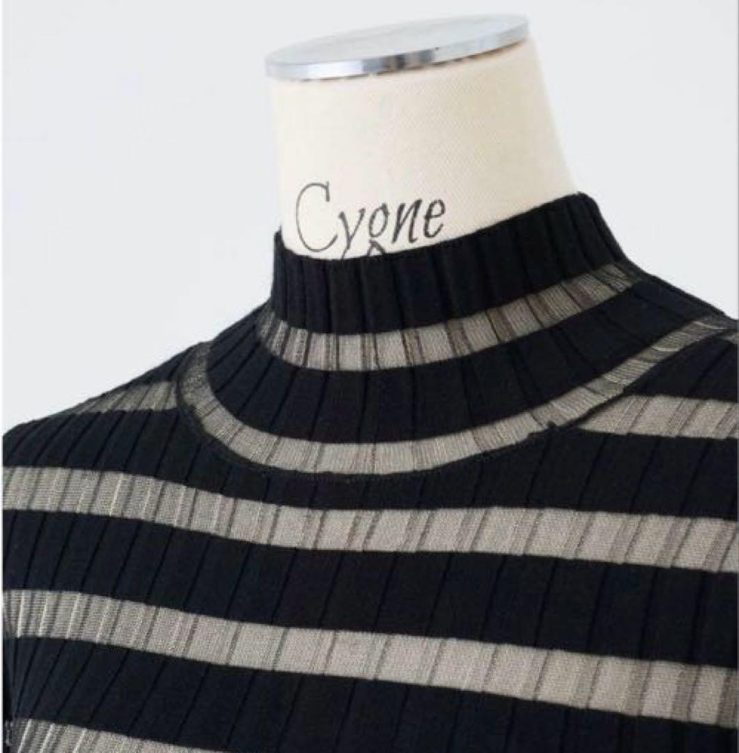 新品未使用♡Cygne♡シアー ハイネック 半袖 トップス