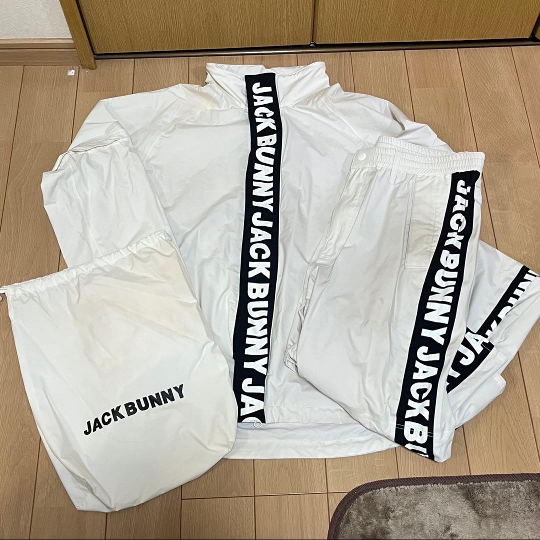 ジャックバニー 2way レインウェア 上下セット ホワイト パーリーゲイツ