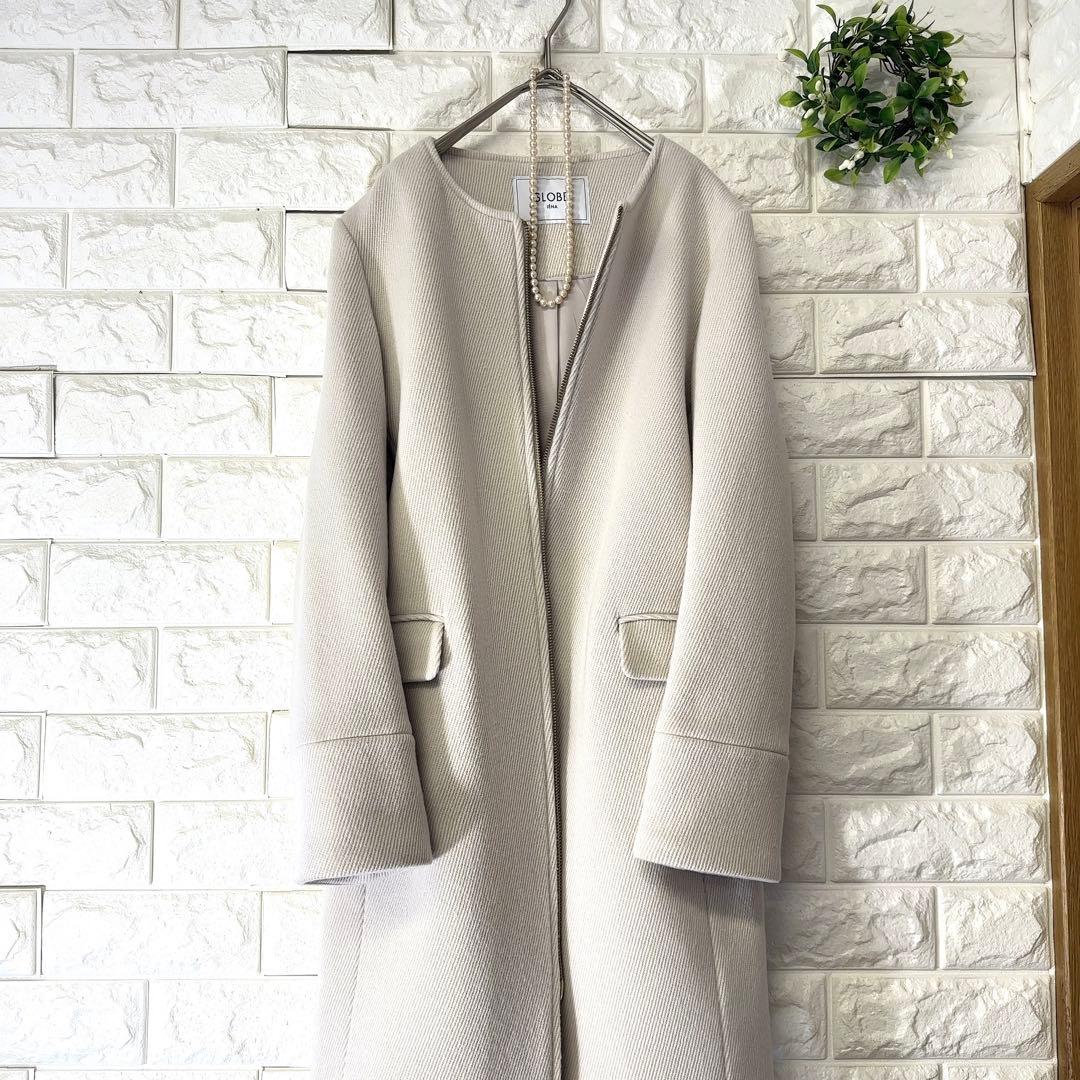 IENAノーカラーコート 美品 SLOBE IENAロングコート40 イエナ