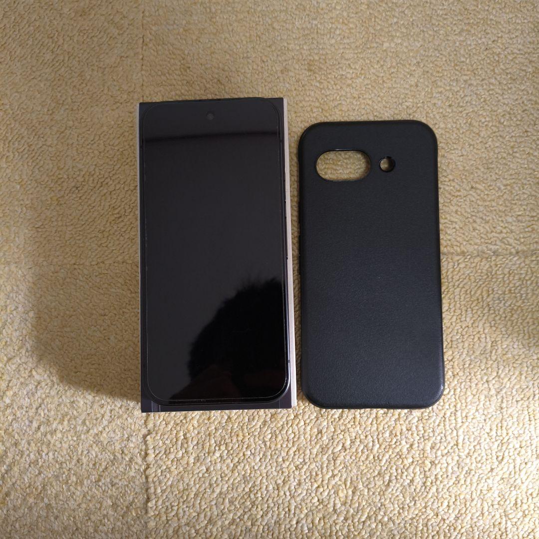 Google Pixel 9a 黒 ケース付き カメラガラス　保護ガラス付き