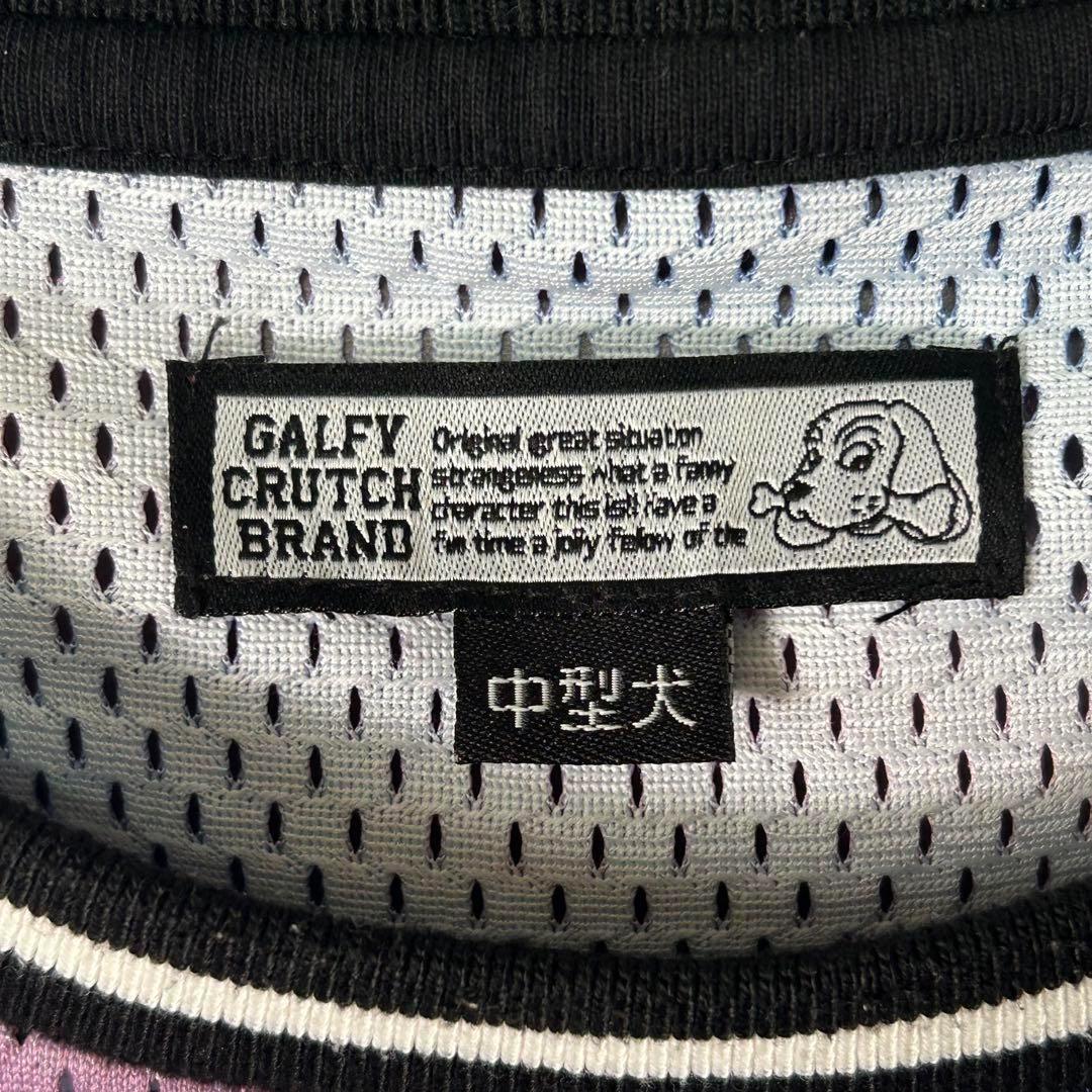 GALFY New York 総柄 メッシュ ゲームシャツ 刺繍ロゴ L
