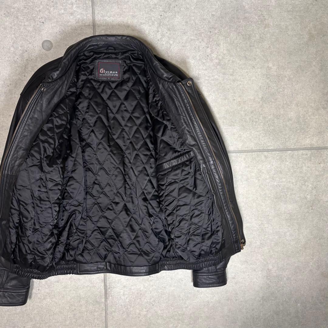 レザージャケット　A-2　フライト　ボンバージャケット　短丈　本革　牛革　90s