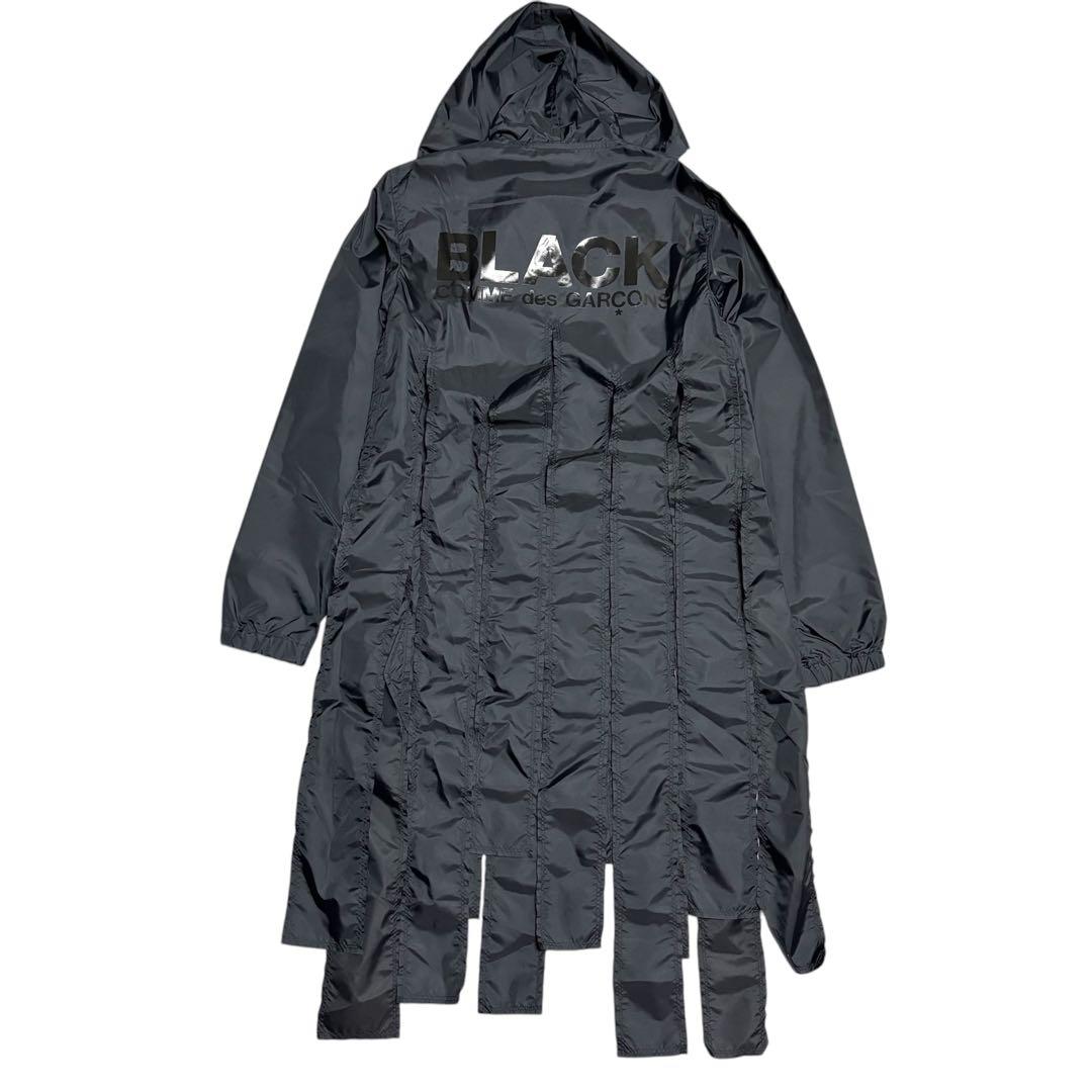 BLACK COMME des GARCONS 19AW 短冊ナイロンコート