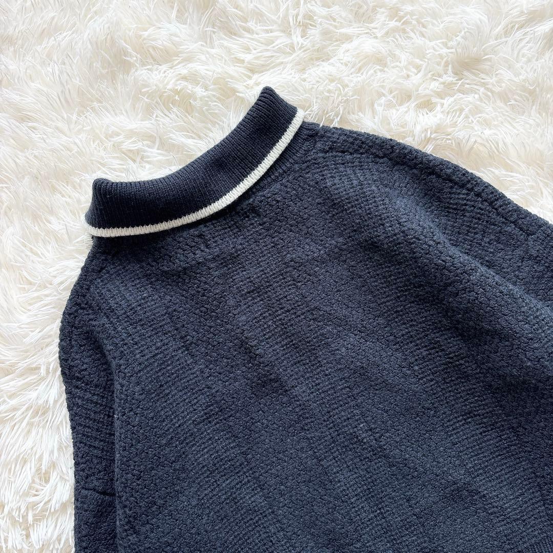 FRED PERRY × Ray BEAMS 別注 カーディガン　ネイビー　M