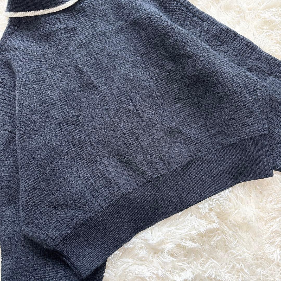FRED PERRY × Ray BEAMS 別注 カーディガン　ネイビー　M