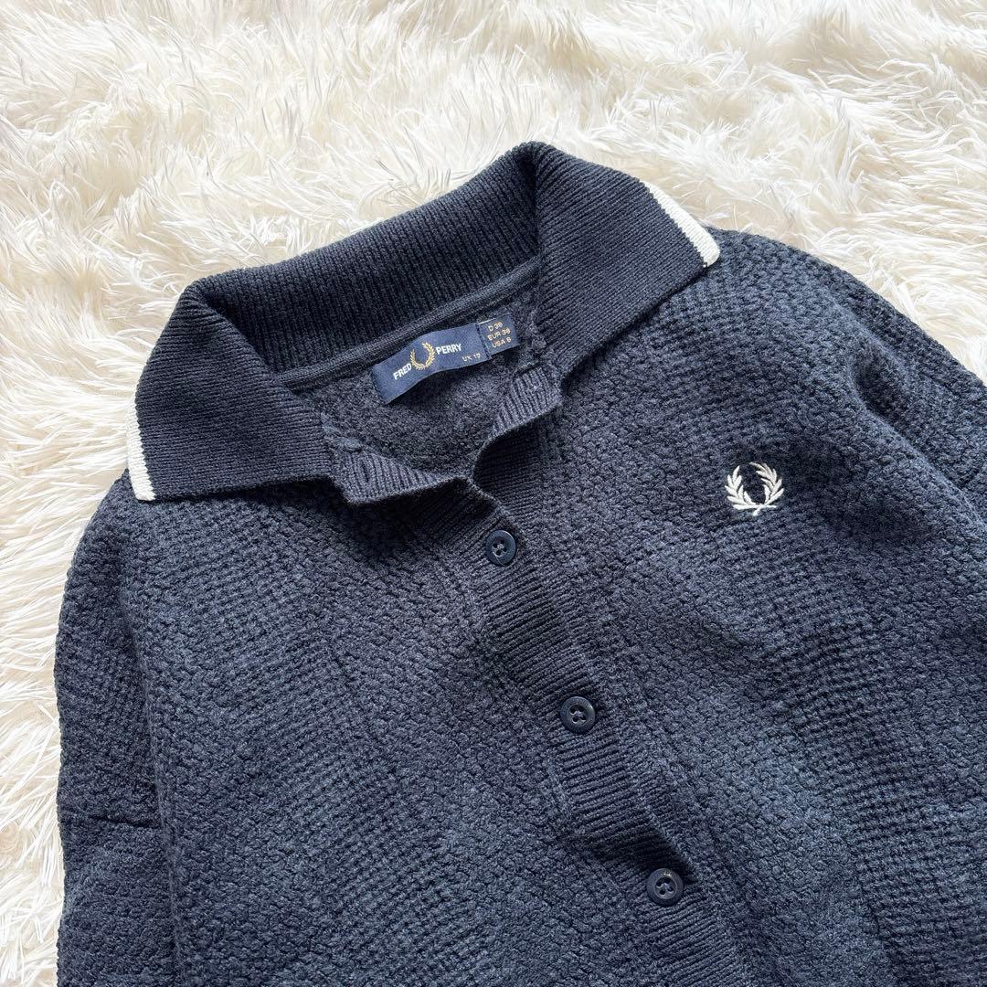 FRED PERRY × Ray BEAMS 別注 カーディガン　ネイビー　M