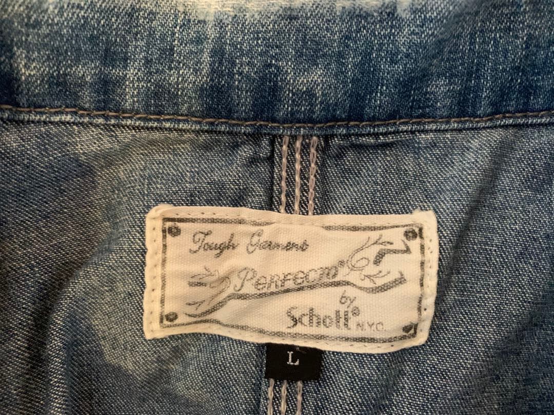 schott デニム　ペイント加工 カバーオール