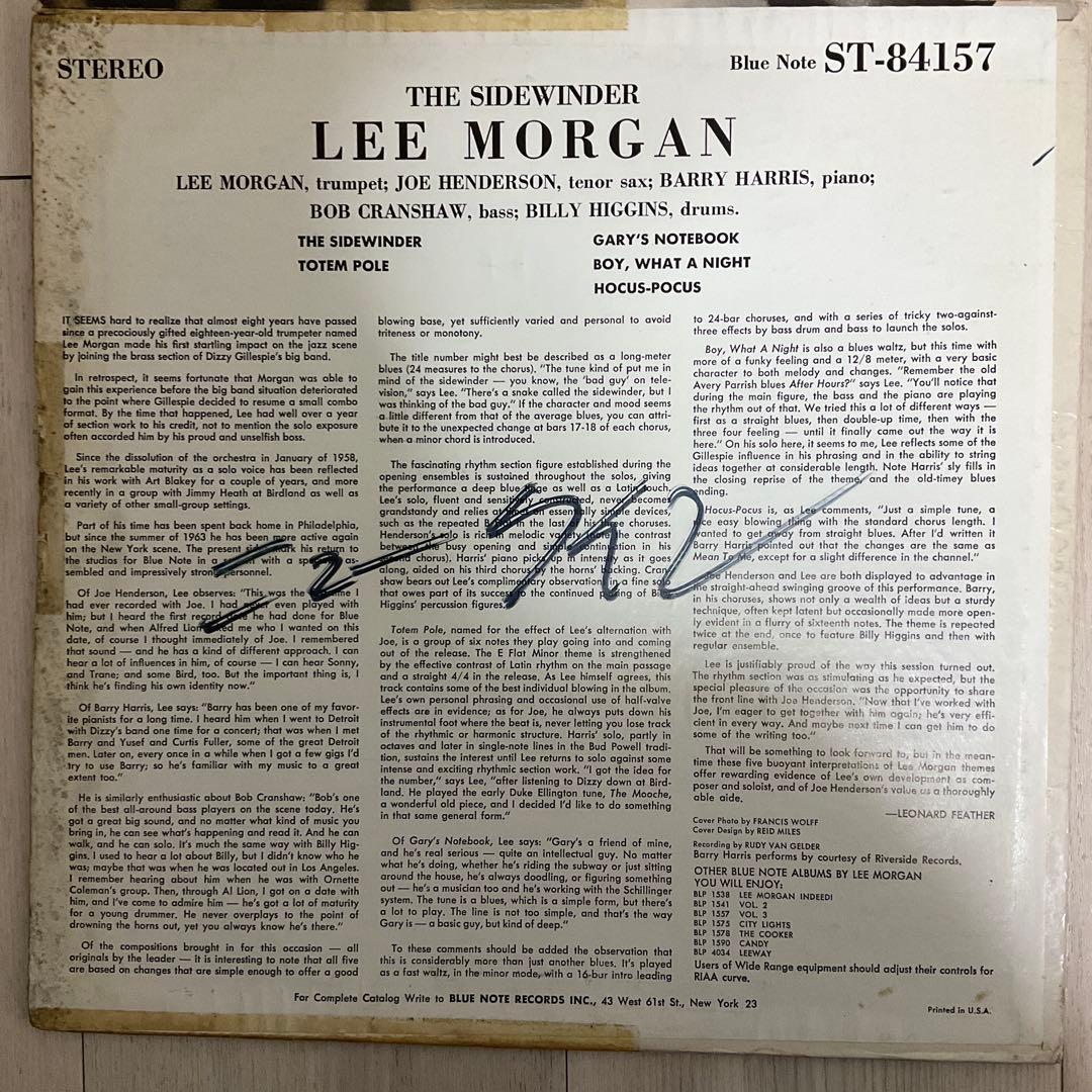 THE SIDEWINDER LEE MORGAN リーモーガン