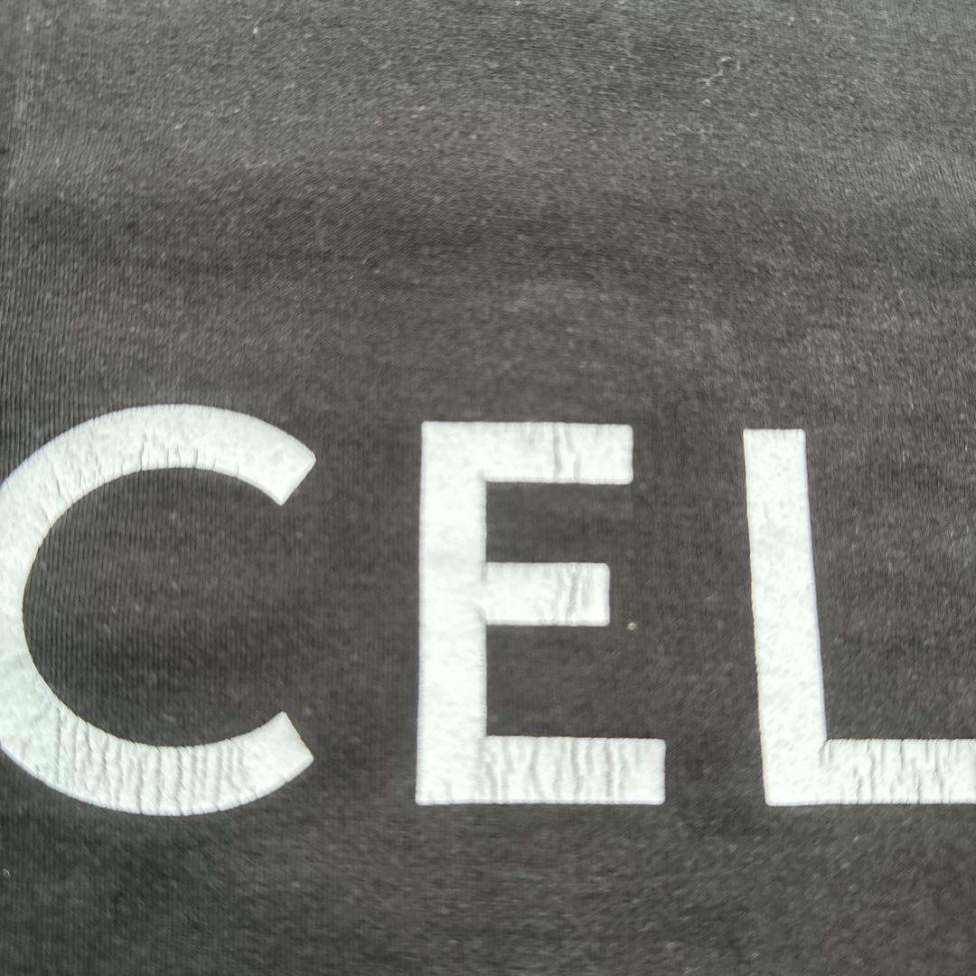 CELINE セリーヌ センターロゴ Tシャツ ブラック 半袖 カットソー.