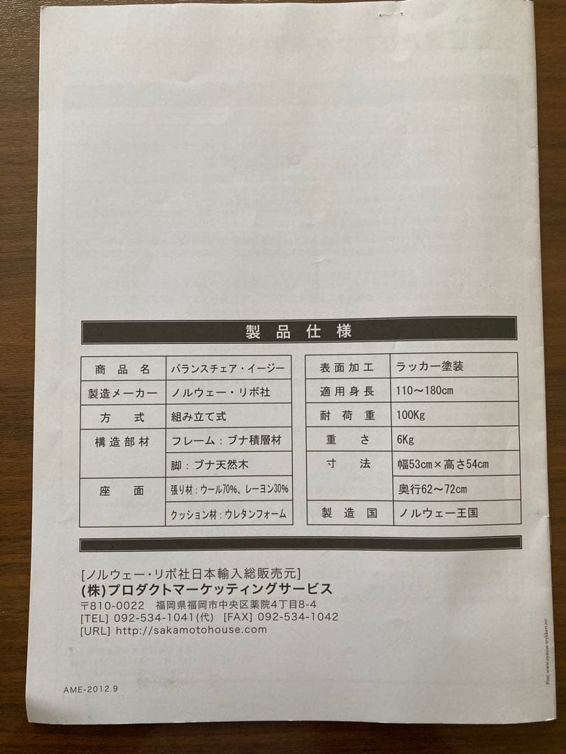バランスチェア バランスイージー リボ社 rybo バランスラボ サカモトハウス