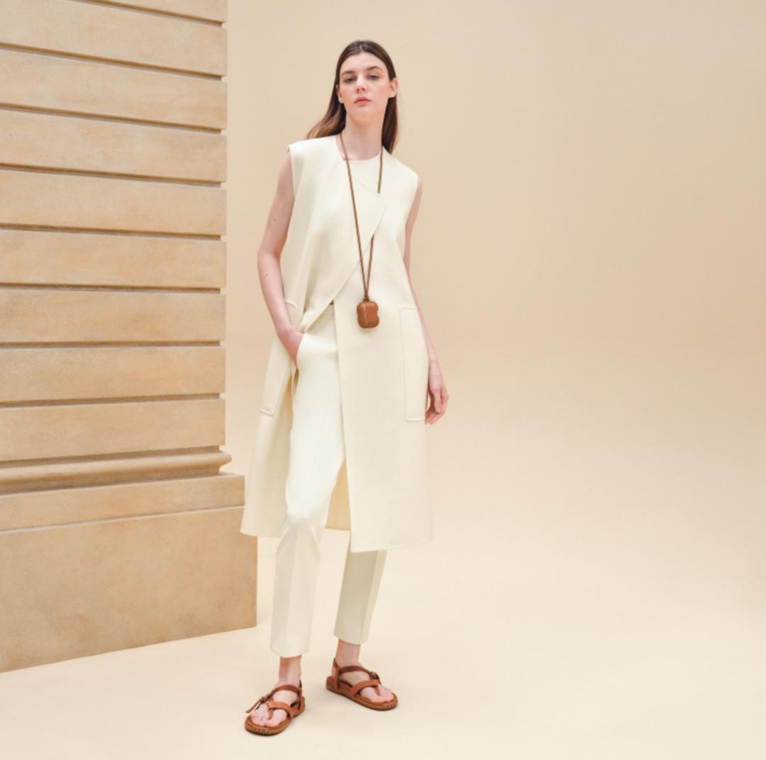 新品同様★HERMES★2025★カシミヤ★ベルト付★ジレ★コート