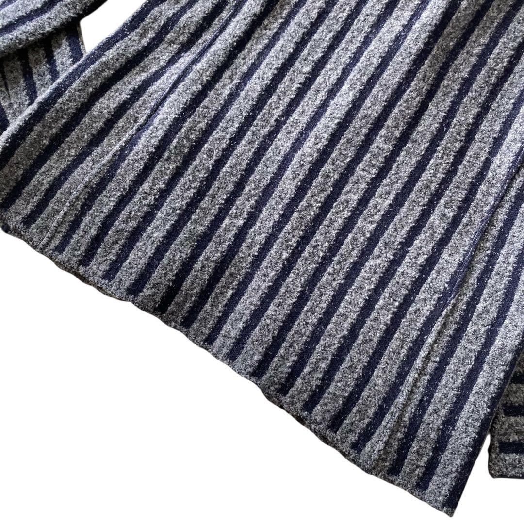 美品 LARDINI カシミヤ混 ニット テーラードジャケット ブートニエール