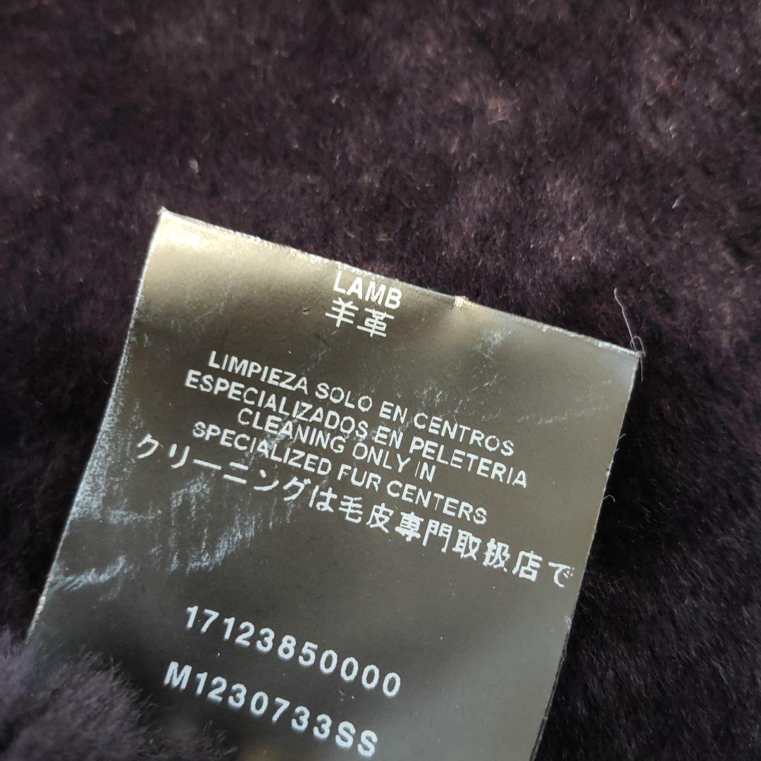 LOEWE ムートン マフラー パープル