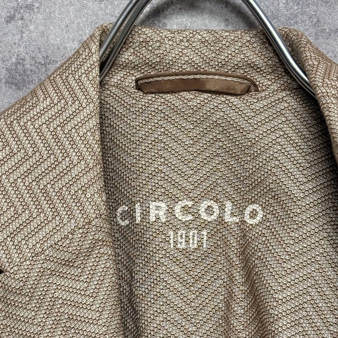 【極美/春物】CIRCOLO 1901 ヘリンボーン ジャケット 48 ベージュ