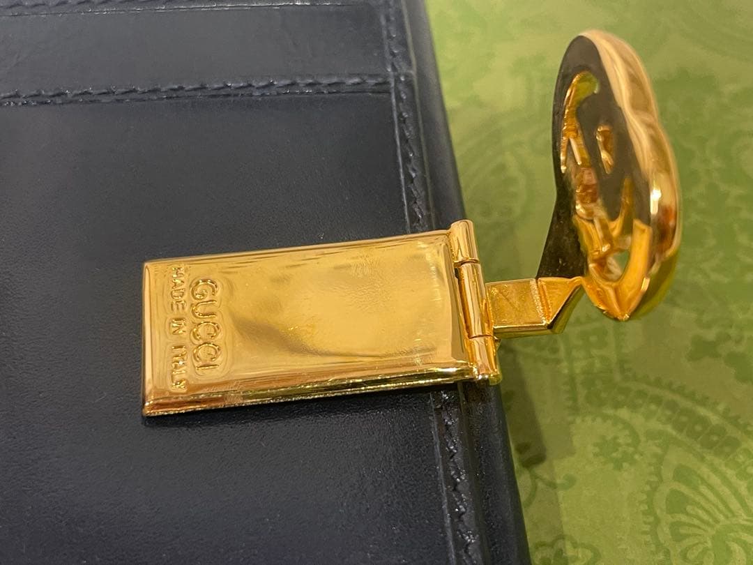 【新品未使用】GUCCI グッチ　インターロッキングG金具　二つ折り財布