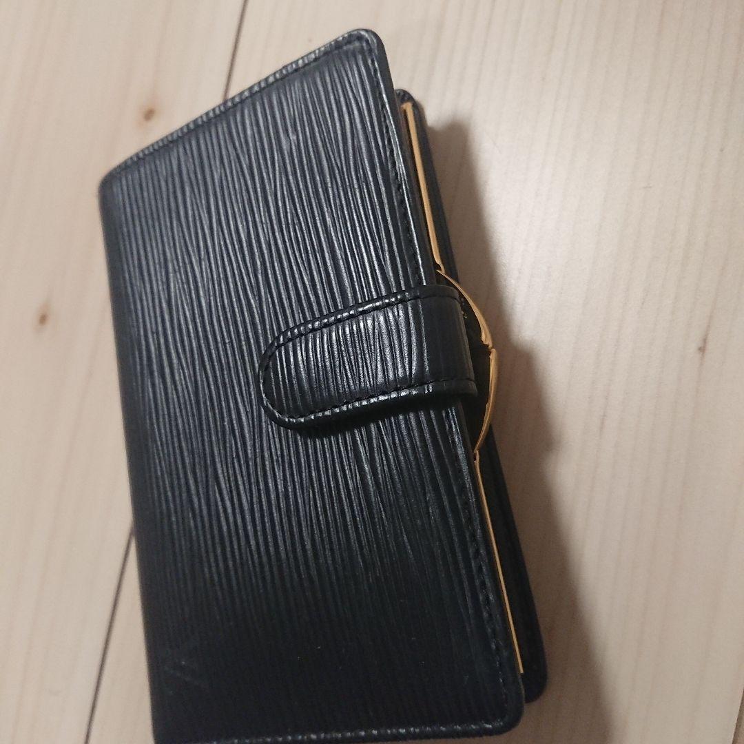 Louis Vuitton 二つ折り財布 黒 エピ ブラック がま口