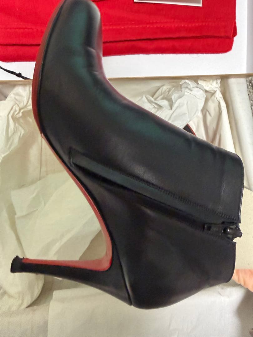 Christian Louboutin ルブタン カーフスキンブーティ 36