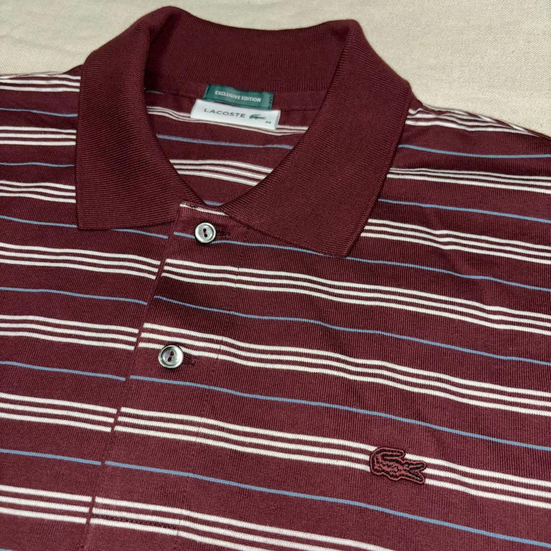 LACOSTE for ADAM ET ROPE' 別注マルチボーダーポロ