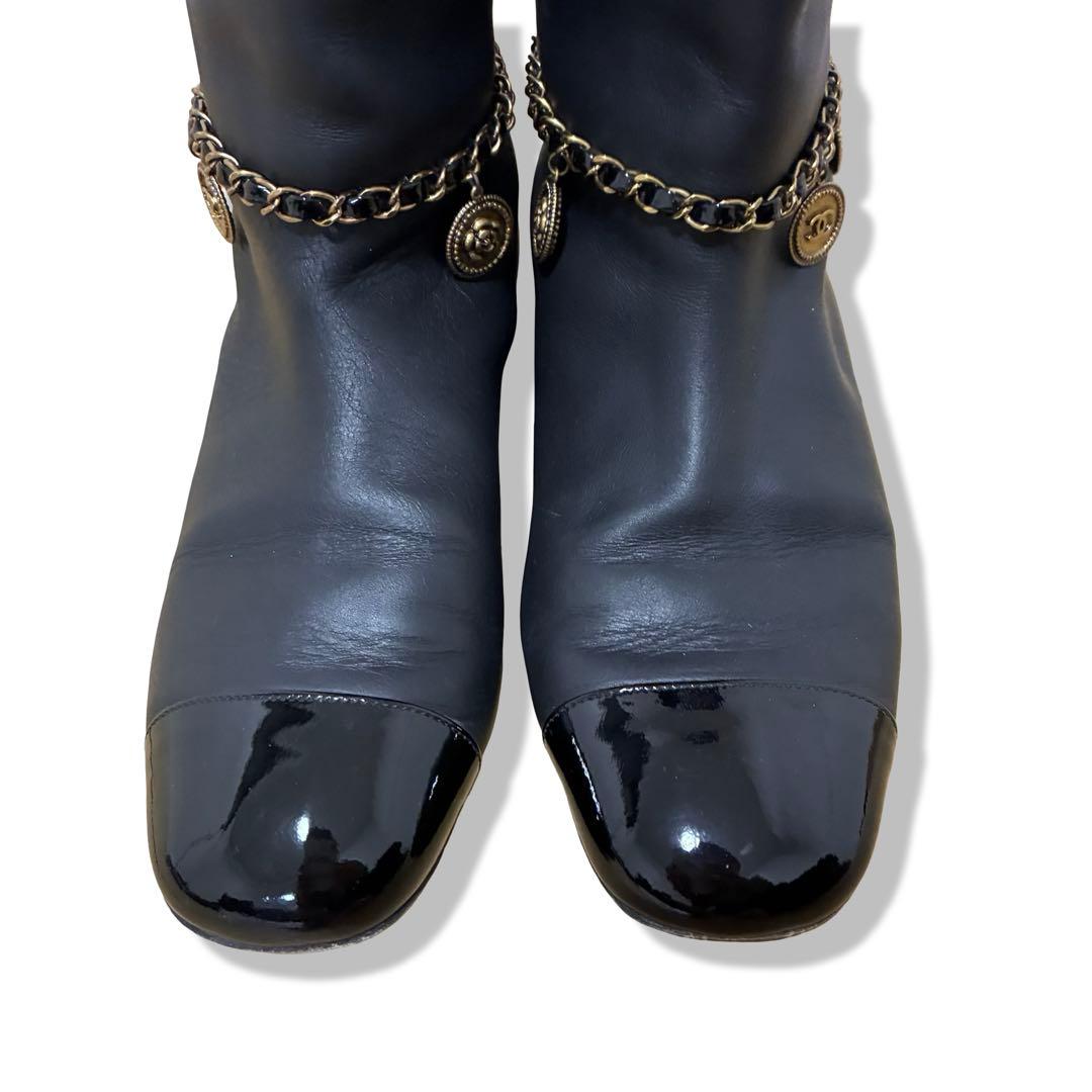 靴 CHANEL shortboots cocomark Camellia y2k