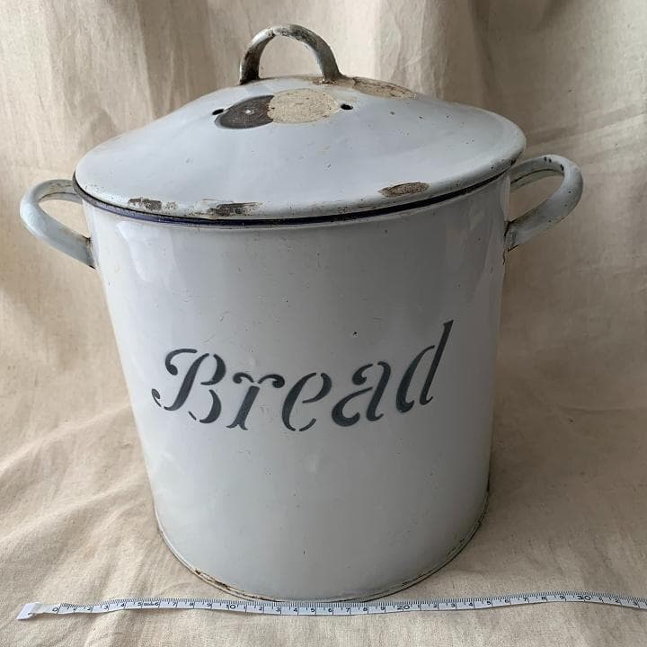 琺瑯 ホーロー BREAD ブレッド エナメル イギリス　アンティーク