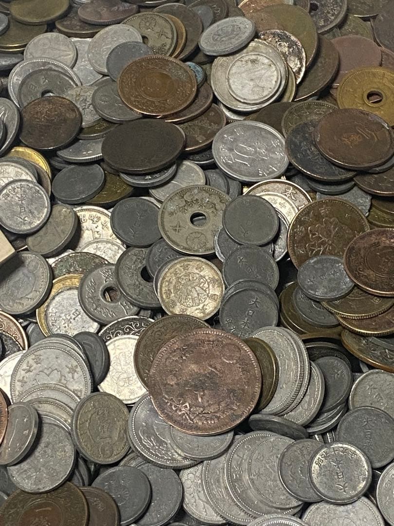 古銭 銅貨青銅貨黄銅貨ニッケル貨錫貨アルミ貨など大量 3.8㎏ NO.62