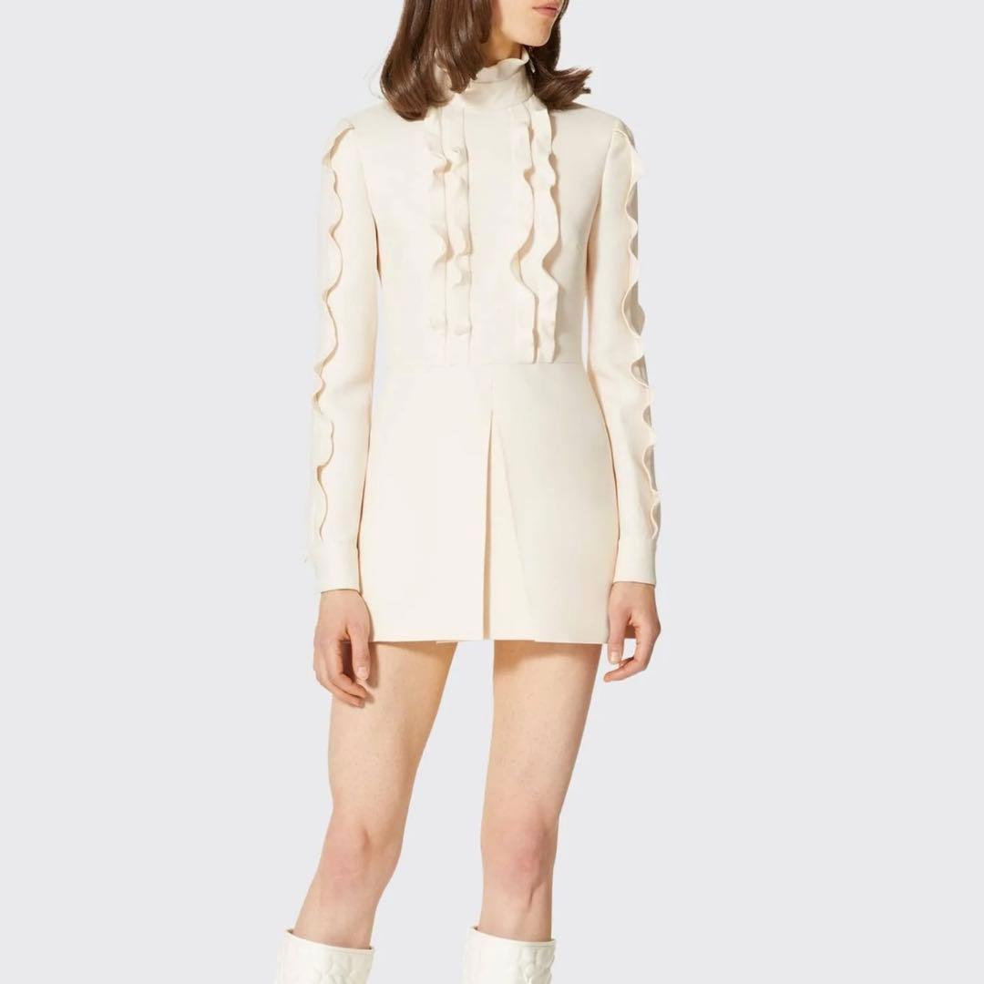 ゆず ほぼ新品 VALENTINO フリル ドレス ミニワンピース