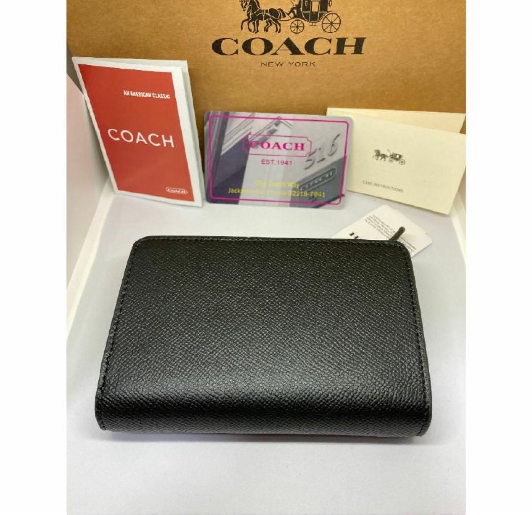 COACH　コーチ　C6390　二つ折り財布　クロスグレイン　ミディアム