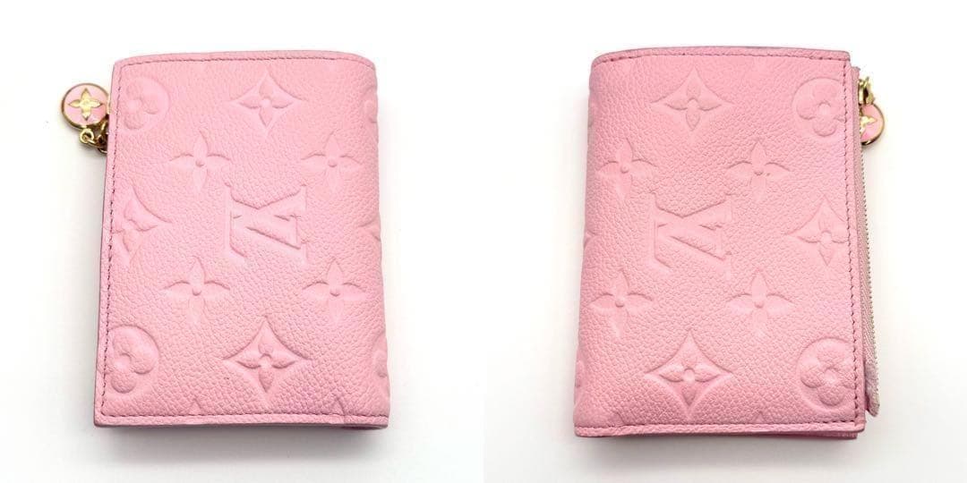 【極美品】ルイヴィトン アンプラント ポルトフォイユ リサ 二つ折り財布 ピンク