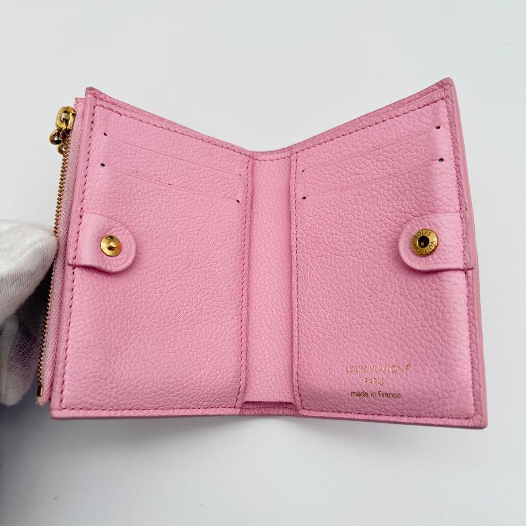 【極美品】ルイヴィトン アンプラント ポルトフォイユ リサ 二つ折り財布 ピンク