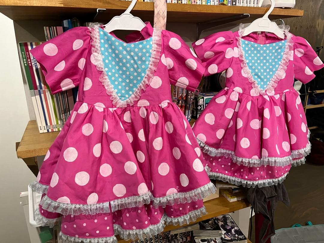 キッズ用　パルパルーザ　ミニーちゃん風　ドレス　　　95cmサイズ　ハンドメイド